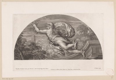 Flying Mercury, Seen from the Back Representations of Heroic Deeds (serietittel) Heroicae virtutis imagines (...) (serietittel) av Pierre Simon (I)
