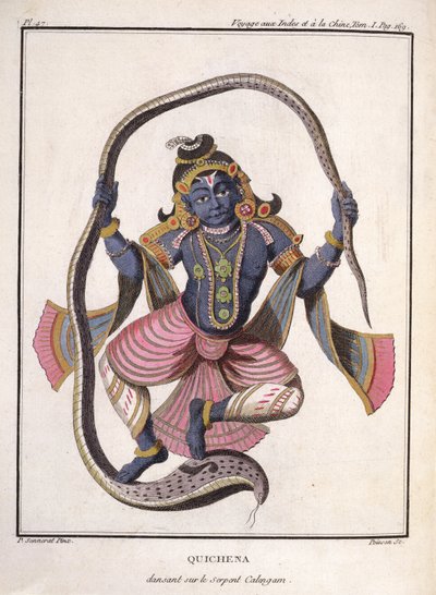 Krishna danser på Kaliya-slangen, fra 
