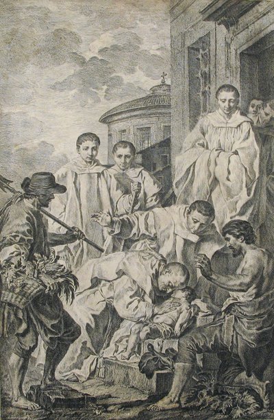 Saint Benedict gjenoppliver et barn, 1700-tallet. av Pierre Subleyras