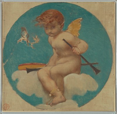 Studer for Roundel med Putto Holding Attributes of Music av Pierre Victor Galland