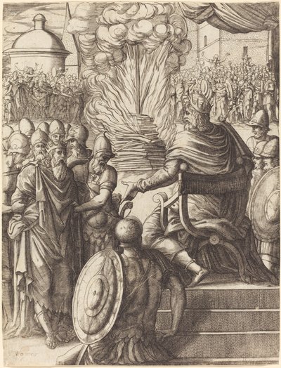 Heraclius dømmer tyrann Phocas av Pierre Woeiriot