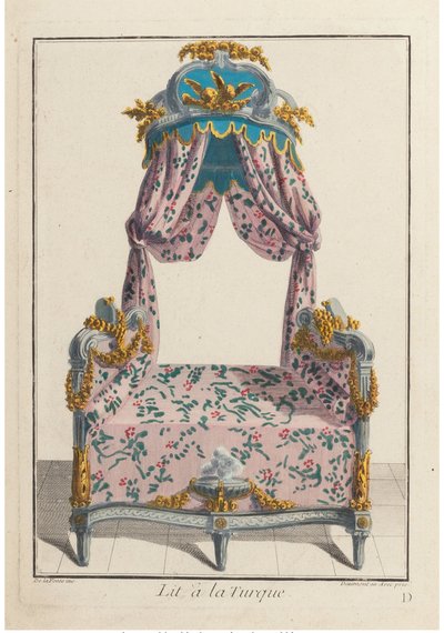 Bed à la Turque, ca 1788. av Pierre de La Mesangere