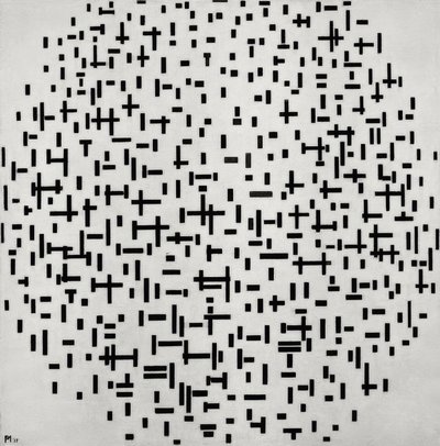 Composition in Line (Linienkomposition) av Piet Mondrian