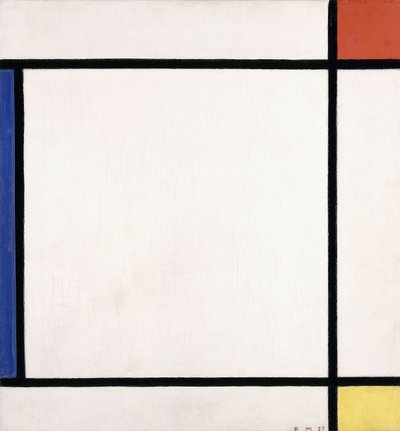 Komposisjon III med rød, gul og blå av Piet Mondrian