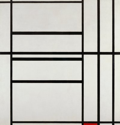 Komposisjon nr. 1 med grått og rødt 1938, av Piet Mondrian (1872-1944), olje på lerret av Piet Mondrian