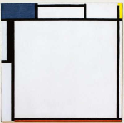Kvadratisk komposisjon av Piet Mondrian