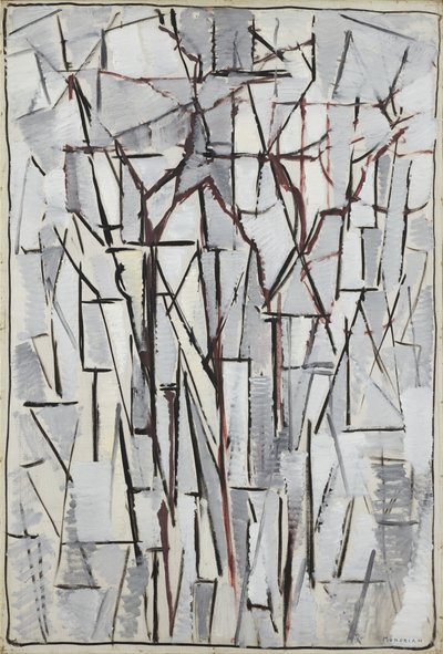 Komposisjonstre 2, 1912-13 av Piet Mondrian