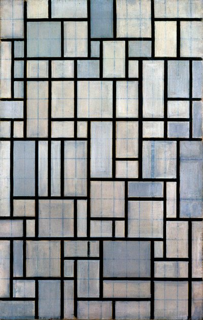 Komposisjon med rutenett 2, 1915 av Piet Mondrian