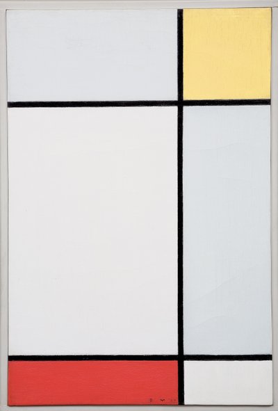 Komposisjon med gult og rødt av Piet Mondrian