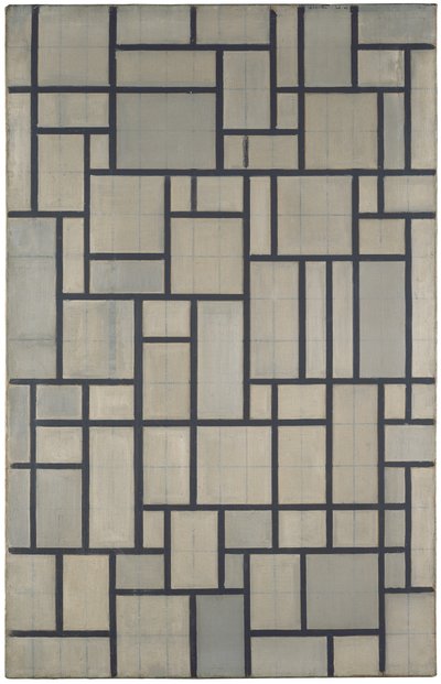 Komposisjon med rutenett 2 av Piet Mondrian
