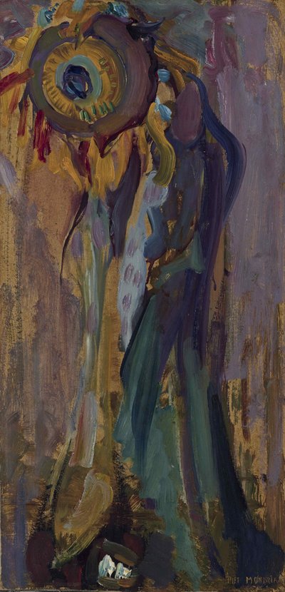 Døende solsikke I, 1908. av Piet Mondrian