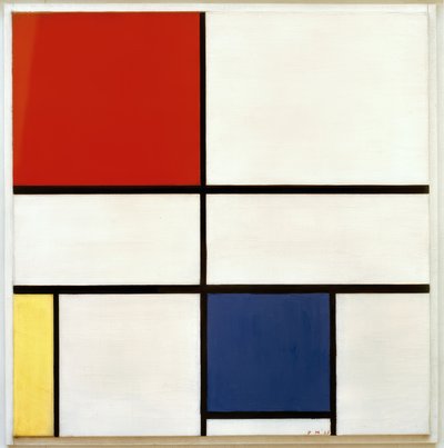 Sammensetning C; Sammensetning nr. III; Komposisjon med rødt, Ge av Piet Mondrian