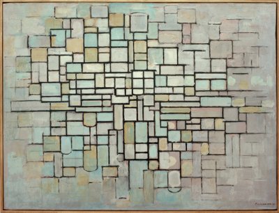Sammensetning nr. II; Komposisjon med linjer og farger av Piet Mondrian