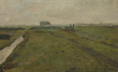 Landskap nær Amsterdam, ca. 1902. av Piet Mondrian