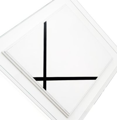 Pastillkomposisjon med to linjer (olje på lerret) av Piet Mondrian
