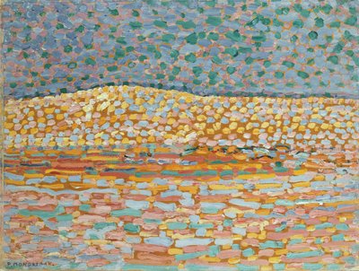 Pointillist Dune Study, Crest til venstre av Piet Mondrian