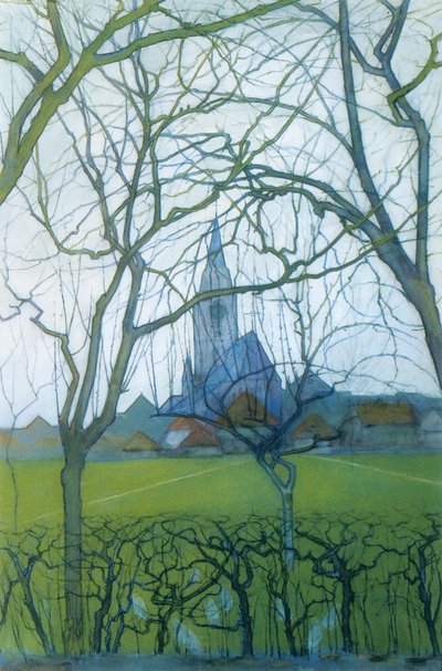 St. Jacobs kirke - maleri av Piet Mondrian (1872-1944) fra ca. 1898 av Piet Mondrian