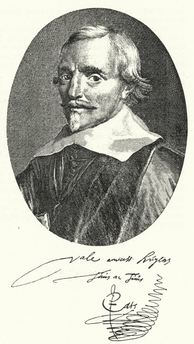 Jacob Cats , nederlandsk poet og diplomat (gravering) av Pieter (attr.to) Dubordieu