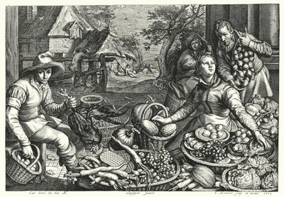 Grønnsaks- og fjærfeselgerne av Pieter 150708 75 after Aertsen