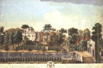 Chiswick hus og hage av Pieter Andreas Rysbrack
