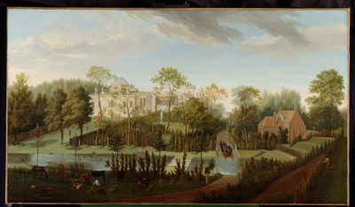 Utsikt over Chiswick House fra sør-vest (olje på lerret) av Pieter Andreas Rysbrack