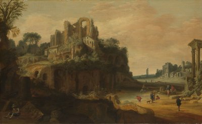 Romersk landskap med ruiner av Pieter Anthonisz van Groenewegen