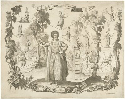 Akrobater og turgåere av Pieter Balthasar Bouttats