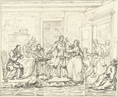 Scenescene fra Jacob Simonsz de Rijk av Pieter Bartholomeusz. Barbiers