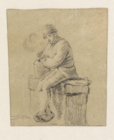 sittende bonde av Pieter Bartholomeusz. Barbiers