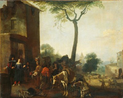 Høsting av vinstokkene av Pieter Bodding van Laer (manner of)