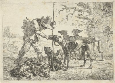 Jeger med syv hunder Forskjellige dyr (serietittel) av Pieter Bodding van Laer