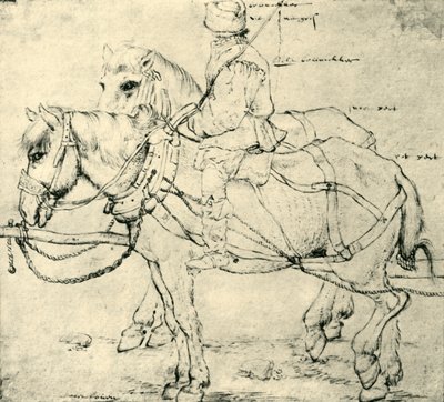 Rytter og to hester, 1559-1563, 1943. av Pieter Bruegel the Elder