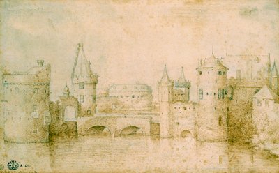 Utsikt over de gamle festningsverkene i Amsterdam, Nederland, 1562 av Pieter Bruegel the Elder