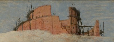 Detalj fra det store tårnet i Babel i Wien av Pieter Brueghel the Elder