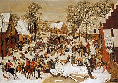 En vinterscene med massakre på de uskyldige av Pieter Brueghel the Younger
