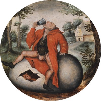 Fylliken på et egg. av Pieter Brueghel the Younger