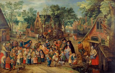 Pinsebrudespillet, ca. 1620 av Pieter Brueghel the Younger