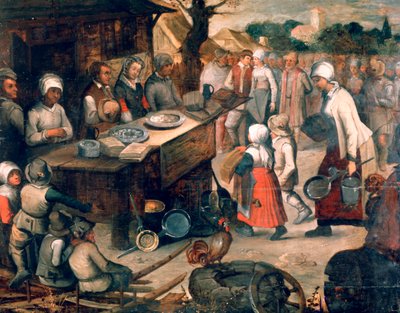 Presentasjonen av gaver, c1584-1638 av Pieter Brueghel the Younger