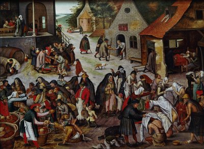 De syv barmhjertighetsverkene av Pieter Brueghel the Younger