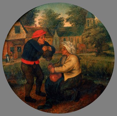 Uidentifisert flamsk ordtak, sent på 1500-tallet av Pieter Brueghel the Younger
