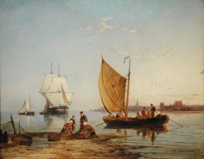 Utenfor Overschie Holland av Pieter Christiaan Cornelis Dommelshuizen