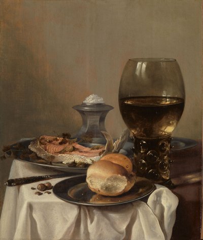 Stilleben med salt av Pieter Claesz