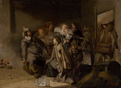 A Question of a Prisoner , ca. 1630. av Pieter Codde