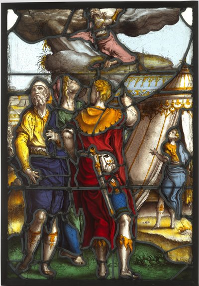 Vindusrute som viser Moses på Sinai-fjellet av Pieter Coecke van Aelst (I) (circle of)