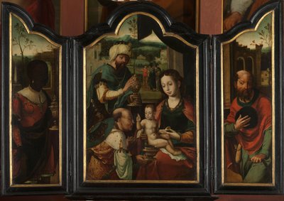 Triptych med tilbedelsen av magiene av Pieter Coecke van Aelst (I) (workshop of)
