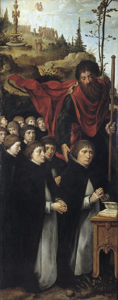Apostelen Saint James the Great med Preachers Høyre panel av Triptych The Last Judgment av Pieter Coecke van Aelst