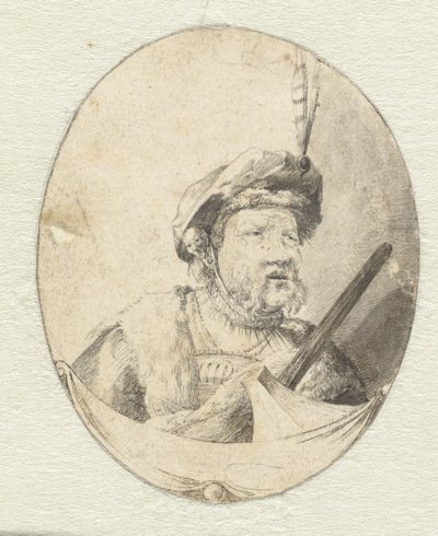 Byste av en mann i orientalske klær av Pieter Cornelisz. Verbeeck (possibly)