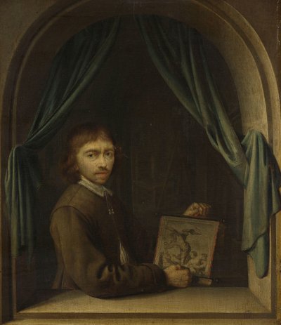 Portrett av en maler av Pieter Cornelisz. van Egmondt (attributed to)