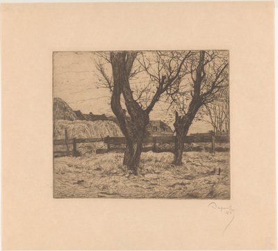 Pollard vier i en eng av Pieter Dupont (signed by artist)