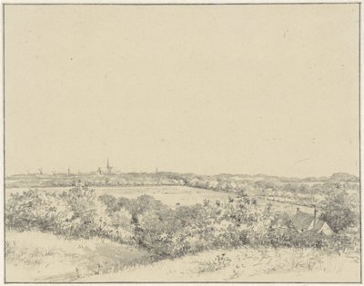 Utsikt over Haarlem, sett fra sanddynene av Pieter Ernst Hendrik Praetorius